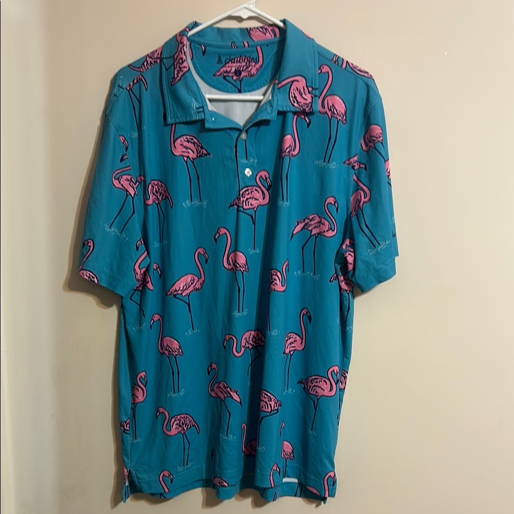 NWOT CHUBBIES The Beach Retreats Performance Polo Size Large - Picture 2 of 7